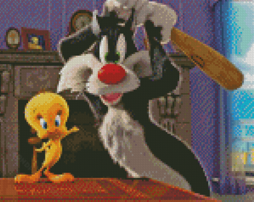 Cute Sylvester The Cat Diamond Painting