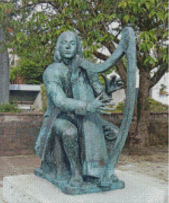 Harpist Building Diamond Painting