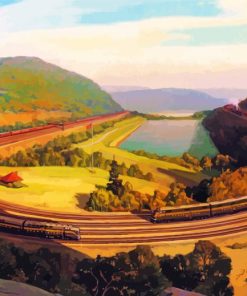 Horseshoe Curve Art Diamond Painting