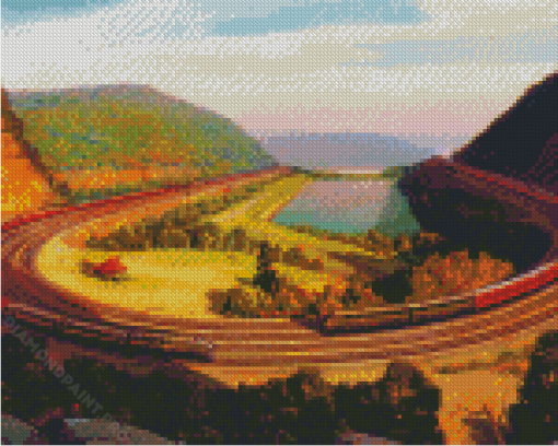 Horseshoe Curve Art Diamond Painting