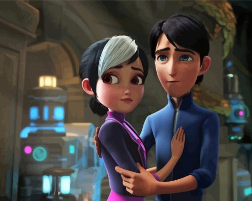 Lake Jr And Claire From Trollhunters Rise Of The Titans Diamond Painting