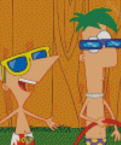 Phineas And Ferb Characters Diamond Painting