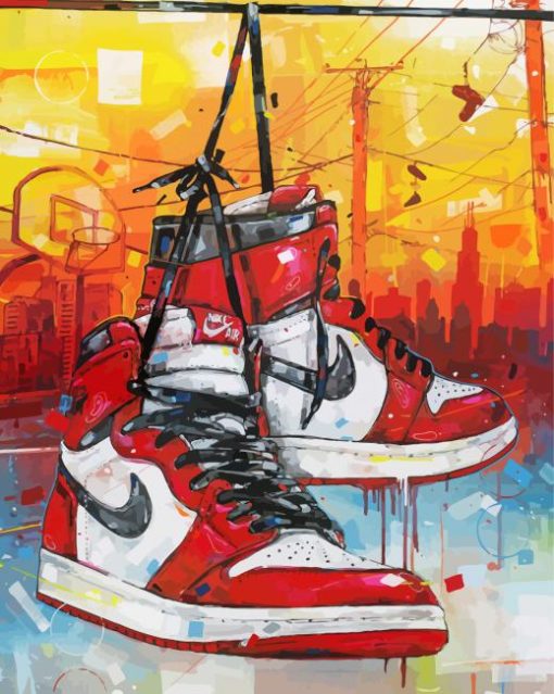 Red Air Jordan Diamond Painting