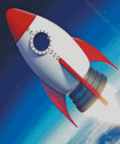 Rocket Ship Diamond Painting