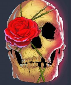 Rose Skull Diamond Painting