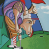 Abstract Golfer Diamond Painting