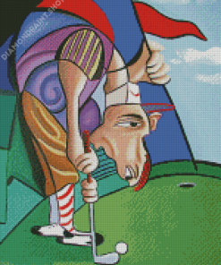 Abstract Golfer Diamond Painting