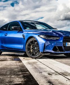 BMW M4 Blue Car By Diamond Painting