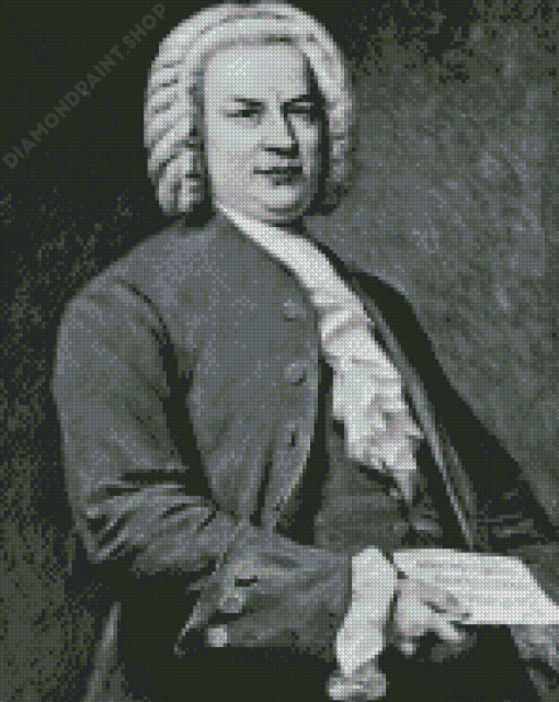 Black And White Johann Sebastian Bach Diamond Painting