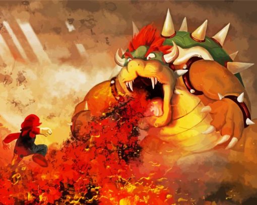 Bowser mario Diamond Painting