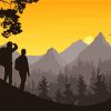 Hikers Silhouette Diamond Painting