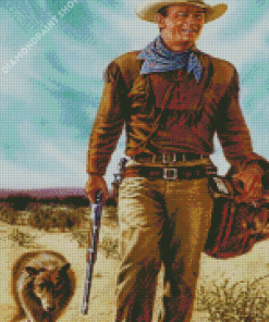 Hondo Character With Dog Art Diamond Painting