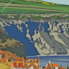 Illustration Robin Hood Bay Village Diamond Painting