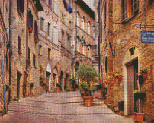 Italy San Gimignano Old Town Diamond Painting