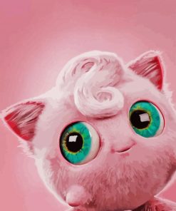 Jigglypuff Pokemon Species Art Diamond Painting