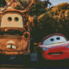 Mater And Lightning McQueen Trucks With Diamond Painting