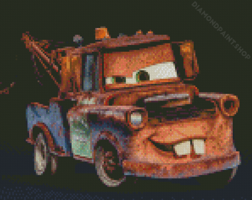 Mater Cars Brown Rusty Truck By Diamond Painting