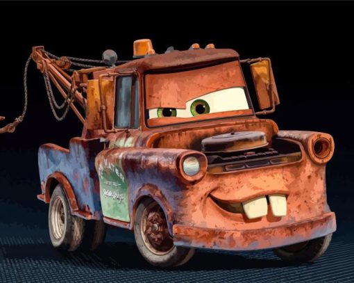 Mater Cars Brown Rusty Truck By Diamond Painting