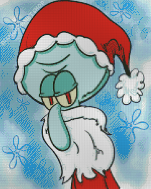 Santa Claus Squidward Diamond Painting