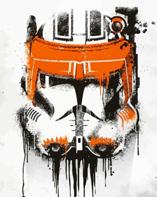 Splatter Commander Cody Helmet Diamond Painting