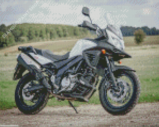 Suzuki DL 650 VStrom Motorcycle Diamond Painting