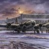 The Memphis Belle Aiplane In Snow Diamond Painting