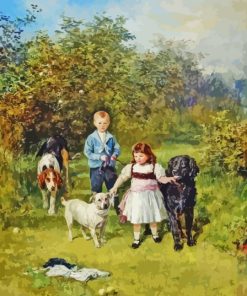 Aesthetic Children In Garden Diamond Painting