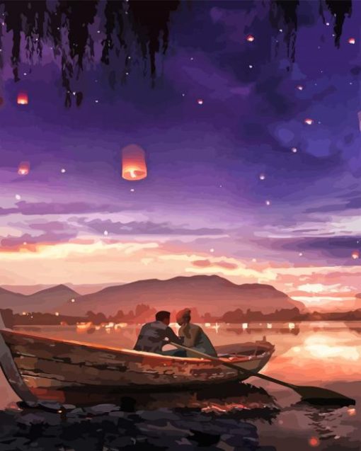 Boat Couple Diamond Painting