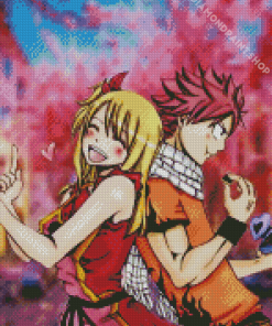 Cute Natsu And Lucy Diamond Painting