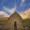 Gallarus Oratory Dingle Ireland At Sunset Diamond Painting