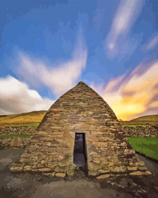 Gallarus Oratory Dingle Ireland At Sunset Diamond Painting