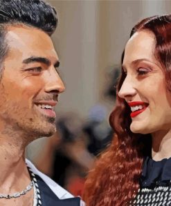 Joe Jonas And Sophie Turner Side Profiles Diamond Painting