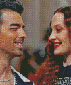 Joe Jonas And Sophie Turner Side Profiles Diamond Painting