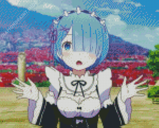 Rem Re Zero Anime Diamond Painting