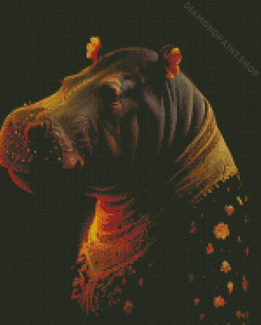 Hippo Baroque Diamond Painting