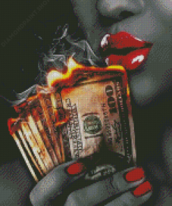 Burning Money Diamond Painting