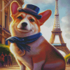 Dog In Paris Diamond Painting