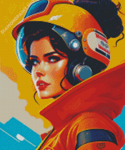 Firefighter Lady Diamond Painting