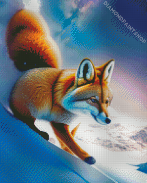 fox-in-snow-Diamond-Paints