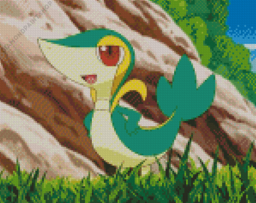 Cute Snivy Diamond Painting