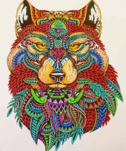 Mandala Wolf Diamond Painting