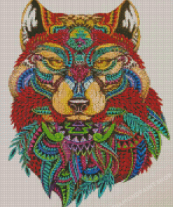 Mandala Wolf Diamond Painting