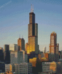 Willis Tower Chicago Diamond Painting