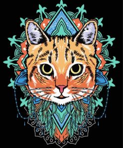 Mandala Cat Diamond Painting