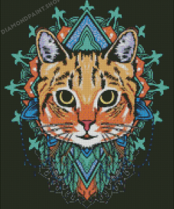 Mandala Cat Diamond Painting