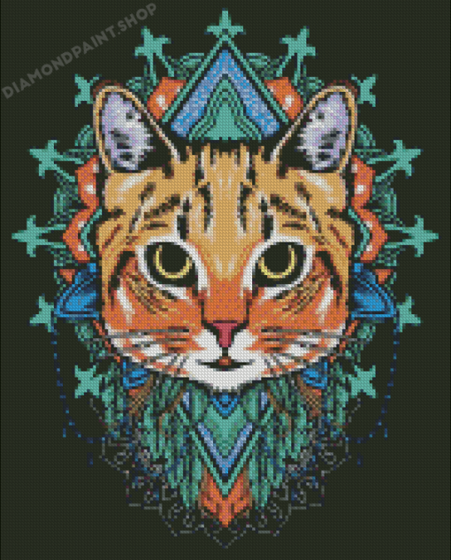 Mandala Cat Diamond Painting