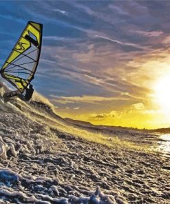 Sunset Windsurfing Diamond Painting