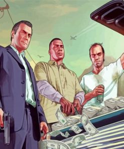 GTA 5 Game Characters Diamond Painting