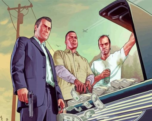 GTA 5 Game Characters Diamond Painting