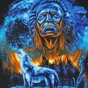 Wolf And Indian Chief Diamond Painting